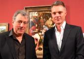 Terry Jones and Tim Marlow engage in a polite conversation about art